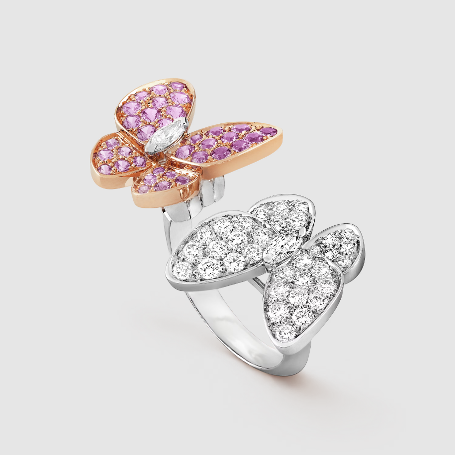 Two Butterfly Between the Finger ring